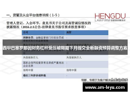 西甲巴塞罗那因财务杠杆受压被限期下月提交全新融资预算调整方案